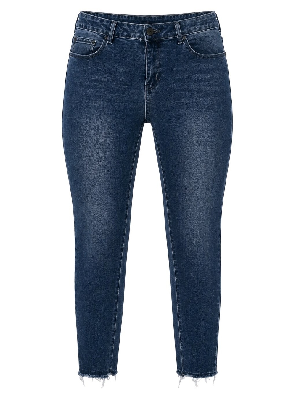 Rina Rossi Size 15 Frayed Ankle Skinny Jeans | 30x30 Mid-Rise Stretch Denim 1056